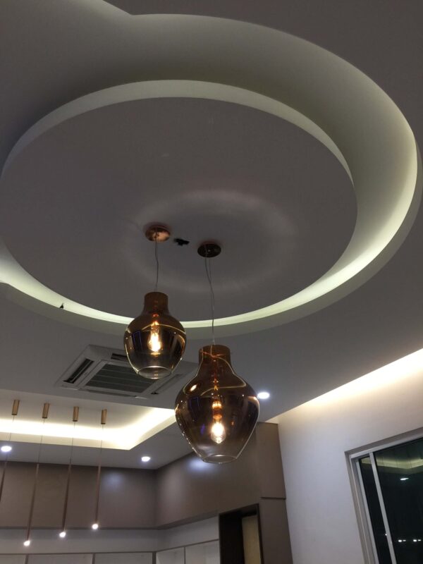 RAYCO ROSE GOLD PENDANT LAMP | CHROME DESIGN