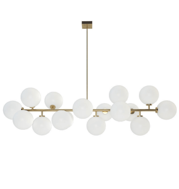 LECONIC GOLD ROUND-SHAPED LED PENDANT LIGHT | DINING HALL - Image 3