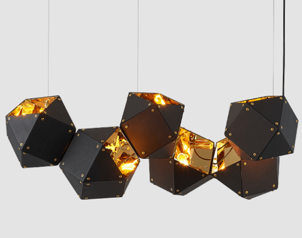 ELEGANT BLACK & GOLD PENDANT LIGHT | MODERN DESIGN - Image 2